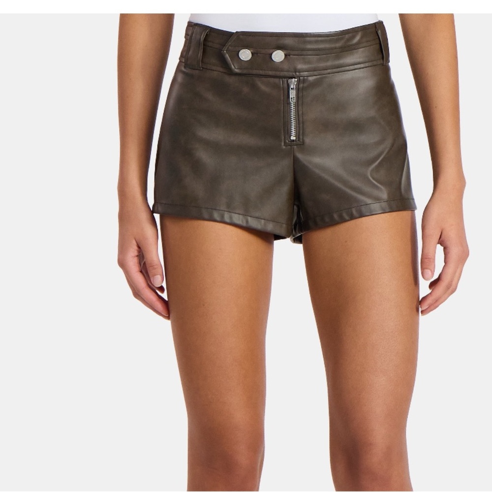 NWT small brown vinyl shorts 1384 - Picture 1 of 7